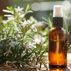 Naturalny spray z rozmarynem, który odstrasza komary w nocy.