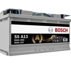 Akumulator Bosch S5 A13 95Ah 12V, idealny jako akumulator do przyczepy kempingowej, zapewni zasilanie na długie wyjazdy.